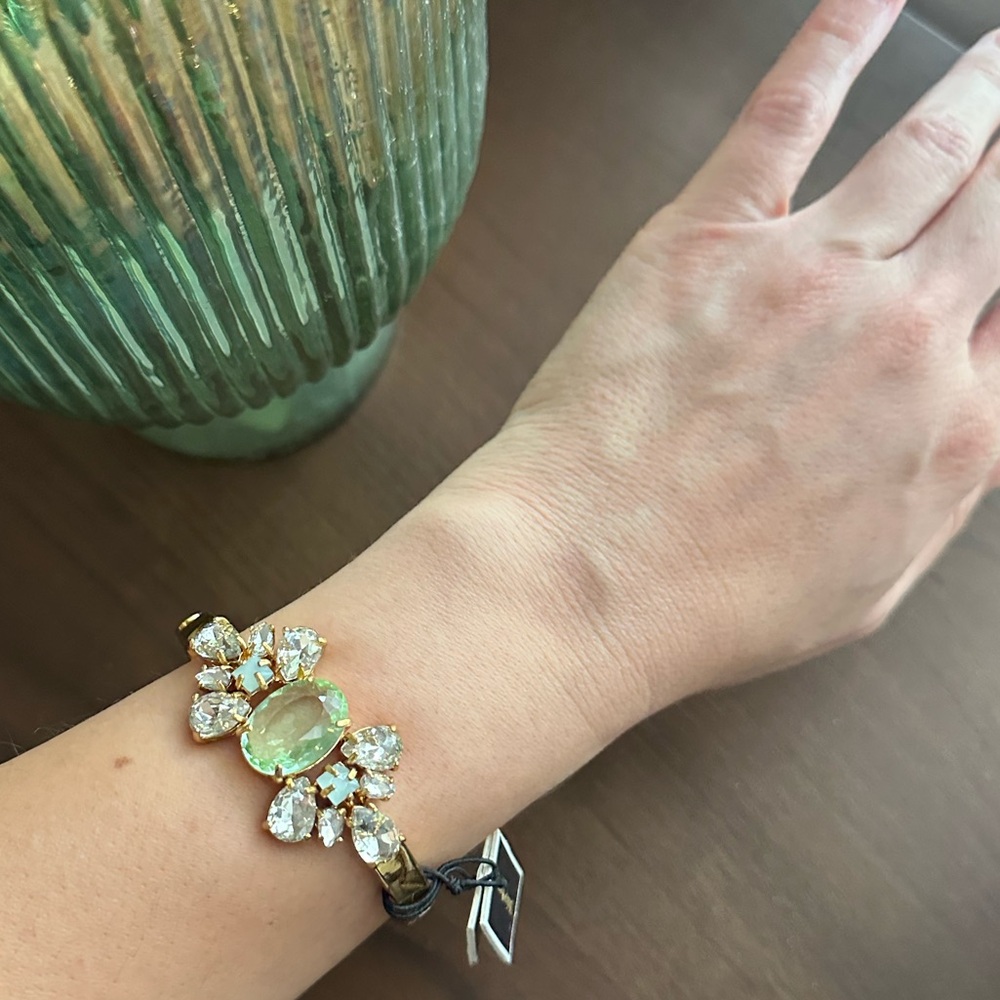 Juicy Couture Pear Cut Cluster Hinge Bracelet NWT - Picture 13 of 16